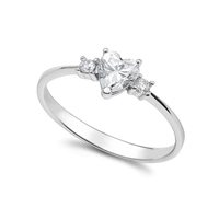 Anneau Ambrosia Femme DEA DI LUCE in Or blanc Zircone AAZ145